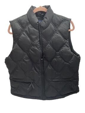 Gap Ladies Vest Large Black Lightweight Quilted Sleeveless Jacket New